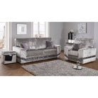 Glitz Crushed Velvet Sofa Collection - 3 Seater, 2 Seater, Sofa Set, Armchair, Footstool - Furniture Network