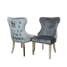 Chelsea Dining Chair with Lion Knocker & Buttoned Back - Furniture Network