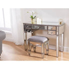 Elysee Mirrored Dressing Table Stool - Furniture Network