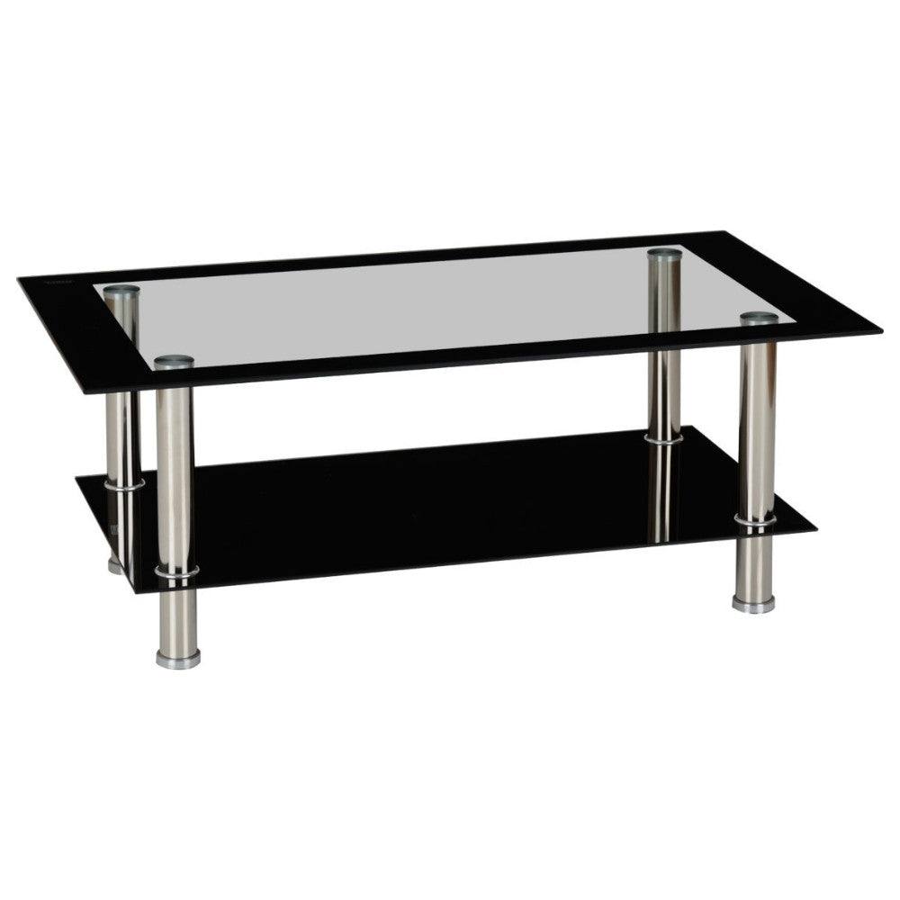 Harlequin Black Glass Coffee Table - Furniture Network