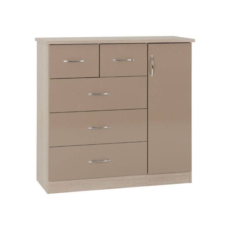 Nevada 5 Drawer Low Wardrobe - Furniture Network