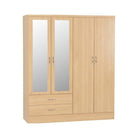 Nevada 4 Door 2 Drawer Mirrored Wardrobe - Furniture Network