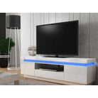 Polaris Large LED TV Unit in White - Furniture Network