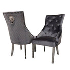 Bentley Dining Chair with Lion Knocker & Quilted Back - Furniture Network