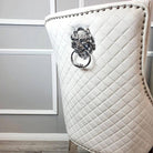 Bentley Dining Chair with Lion Knocker & Quilted Back - Furniture Network