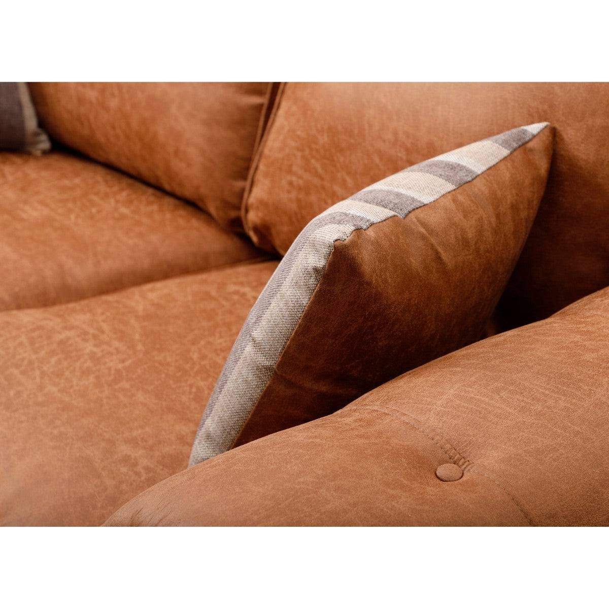 Oakland Leather  3+2 Sofa Set (Tan) - Furniture Network