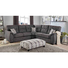 Bespoke Ashley Corner Sofa, Footstool, Armchair - Grey, Black, Silver - Furniture Network