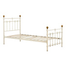 Atlas Cream Metal Bed - Single, Queen, Double - Furniture Network