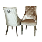 Bentley Dining Chair with Lion Knocker & Quilted Back - Furniture Network