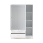 Nevada 3 Door 2 Drawer Mirrored Wardrobe - Furniture Network