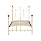 Atlas Cream Metal Bed - Single, Queen, Double - Furniture Network