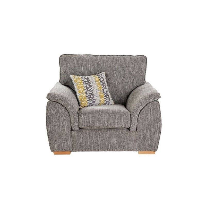 Bespoke Ashley Sofa 3+2 Sofa Set, Footstool, Armchair - Grey, Beige - Furniture Network