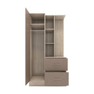 Nevada 1 Door Open Shelf Mirrored Wardrobe - Furniture Network