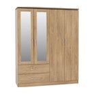 Charles 4 Door Mirrored Wardrobe - Furniture Network