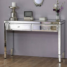 Valencia 2 Drawer Mirrored Glass Dressing Table - Furniture Network