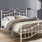 Canterbury Cream Metal Bed - Single, Queen, Double - Furniture Network