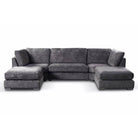 Bishop U-shape Sofa Full Back Grey - Furniture Network