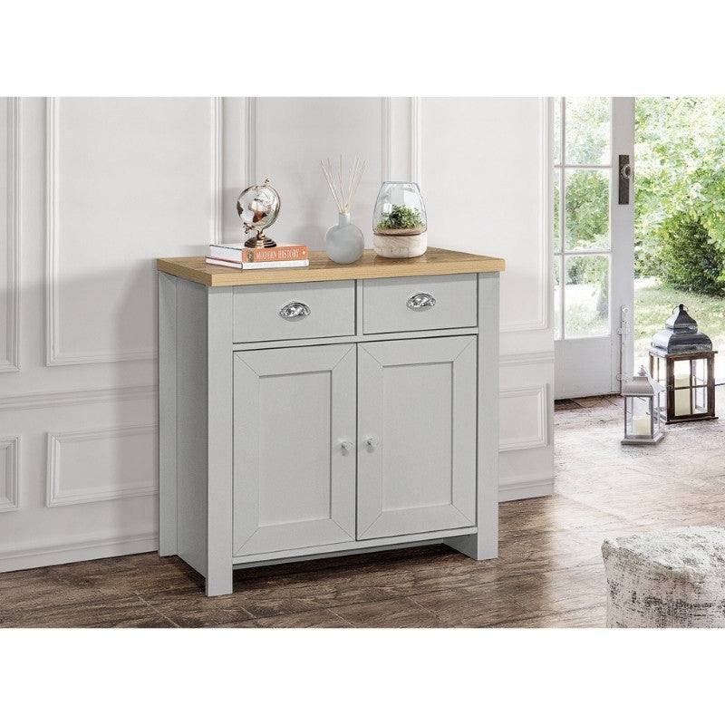 Highgate 2 Door 2 Drawer Sideboard - Cream, Navy, Grey - Furniture Network