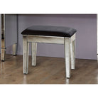 Valencia Mirrored Dressing Table Stool - Furniture Network