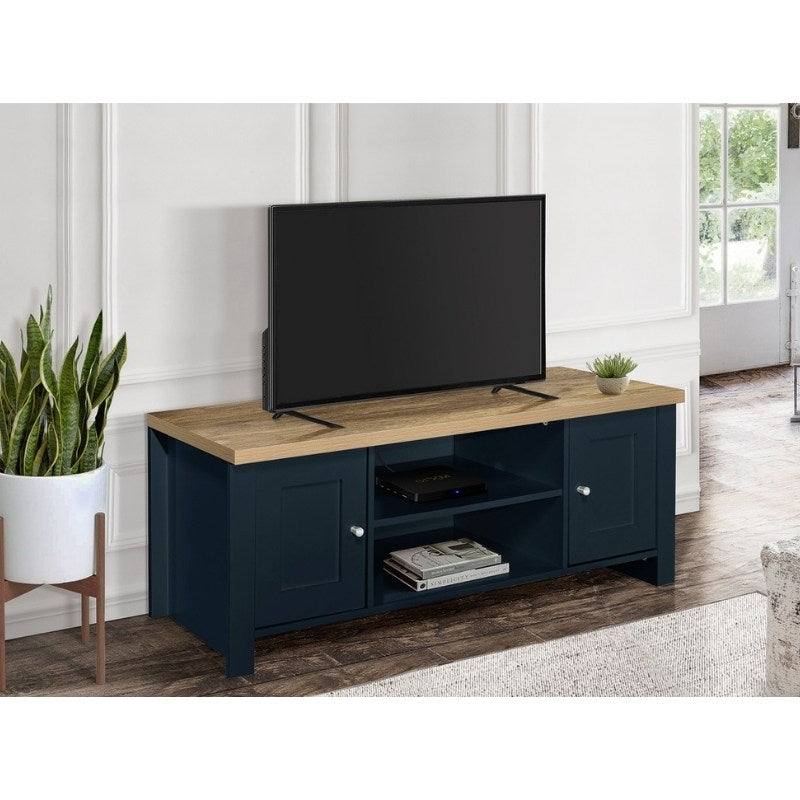 Highgate Large TV Stand - Navy, Cream, Grey - Furniture Network