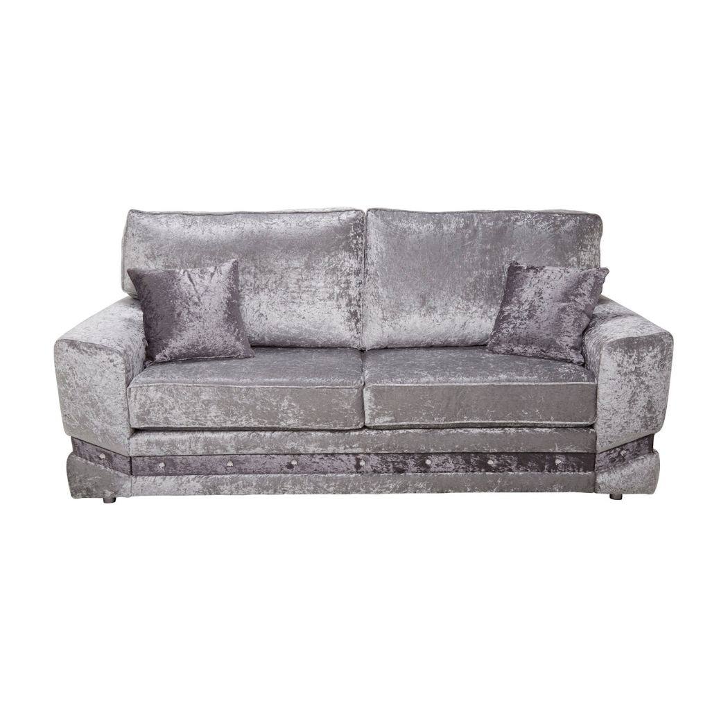 Glitz Crushed Velvet Sofa Collection - 3 Seater, 2 Seater, Sofa Set, Armchair, Footstool - Furniture Network