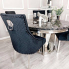 Bentley Dining Chair with Lion Knocker & Quilted Back - Furniture Network