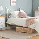 Jessica Cream White Single Metal Bed - Furniture Network