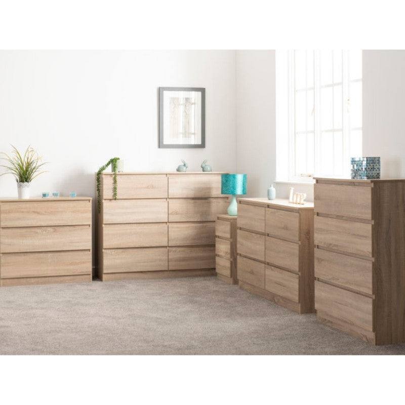 Malvern 8 Drawer Chest (White, Black, Brown, Grey) - Furniture Network