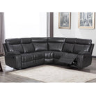 Atlanta Leather Recliner Corner Sofa, Grey or Brown - Furniture Network