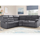 Roma Corner Recliner Sofa in Grey Fabric - Furniture Network