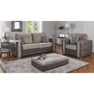 Glimmer Corner Sofa, Sofa Set, 3&2 Seaters in Grey Fabric - Bespoke - Furniture Network