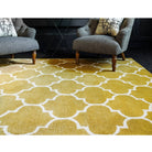 Albany Contemporary Wool Rug in Mustard, Beige, Green, Black, Blue - Furniture Network