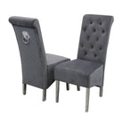 Emma Dining Chair with Lion Knocker & Quilted Back - Furniture Network