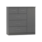 Nevada 5 Drawer Low Wardrobe - Furniture Network