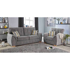 Bespoke Ashley Sofa 3+2 Sofa Set, Footstool, Armchair - Grey, Beige - Furniture Network