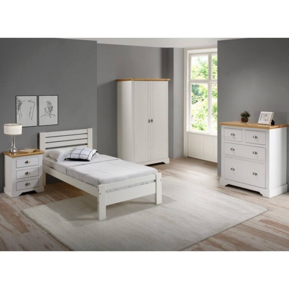 Toledo 2 Door Wardrobe in White or Black - Furniture Network