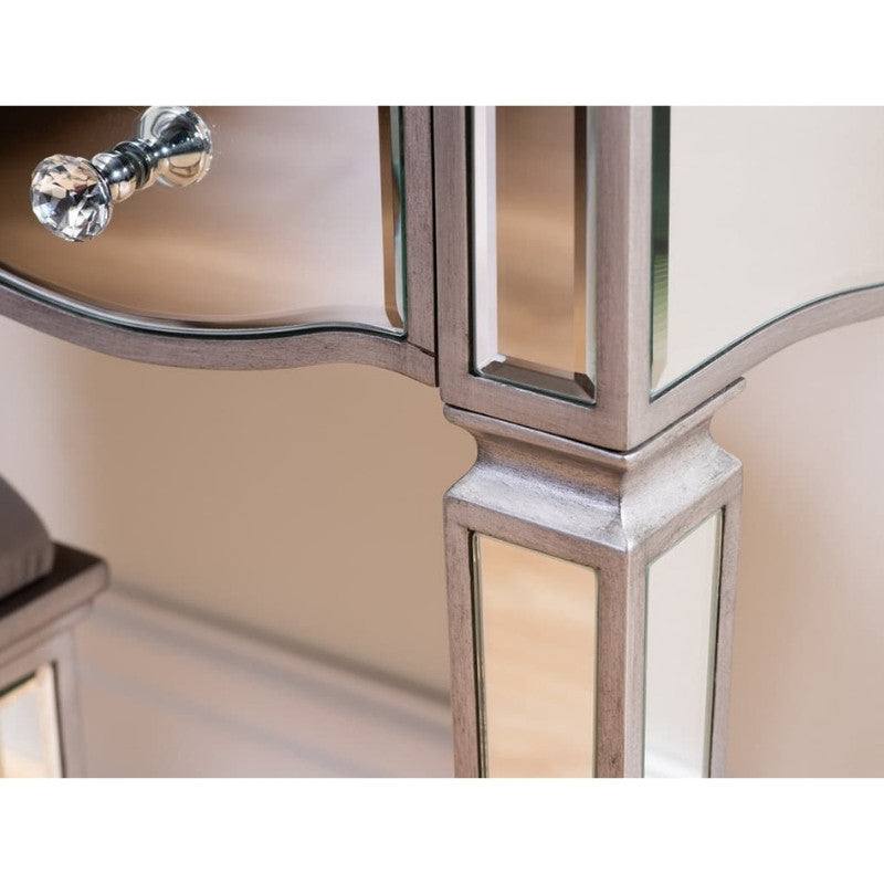 Elysee 5 Drawer Mirrored Dressing Table - Furniture Network