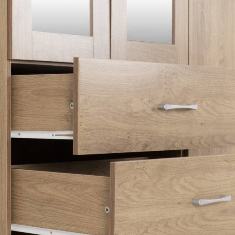 Charles 3 Door Mirrored Wardrobe - Furniture Network