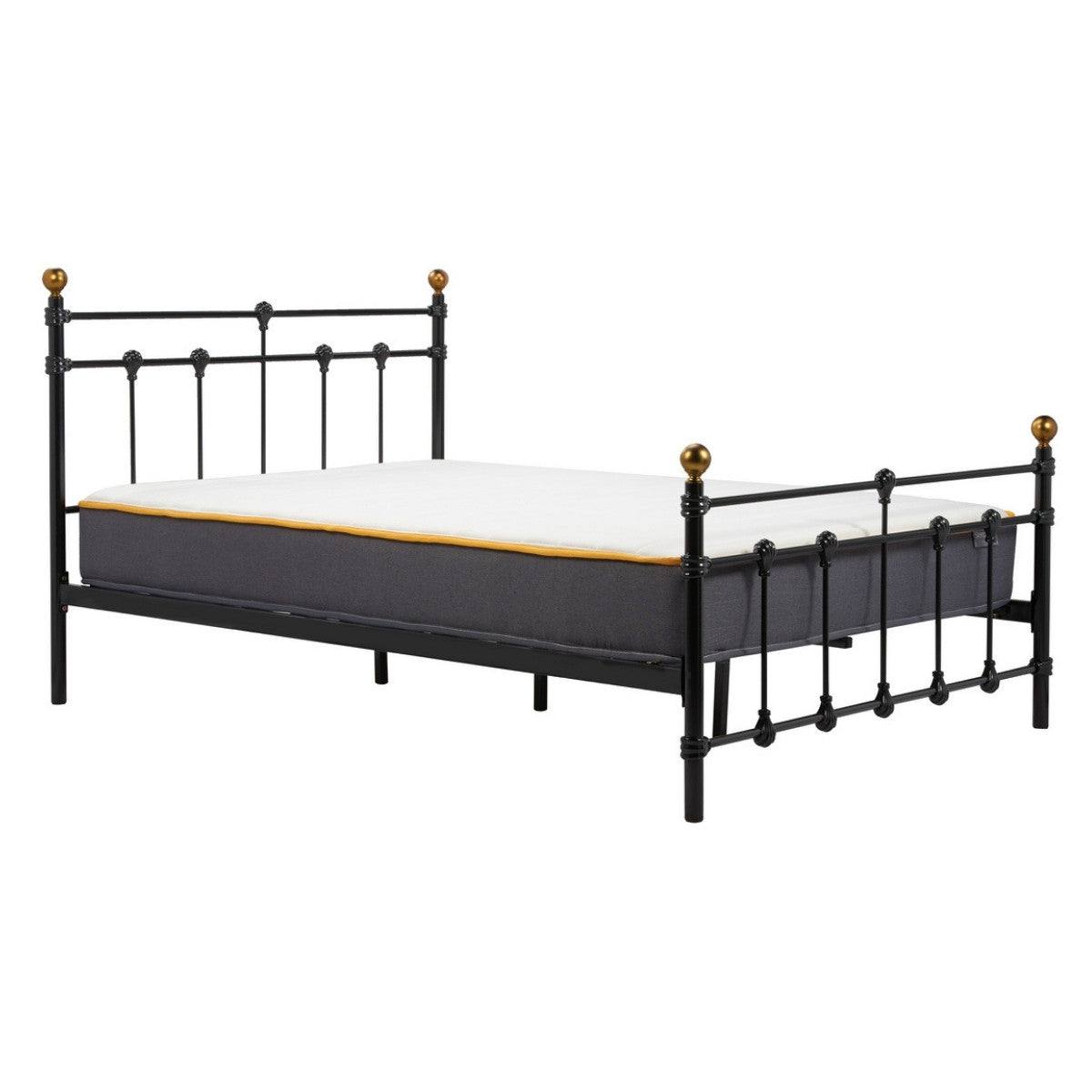 Atlas Black Metal Bed - Single, Queen, Double - Furniture Network