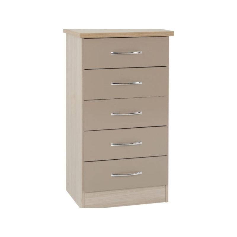 Nevada 5 Drawer Narrow Chest - Furniture Network