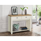 Highgate 2 Drawer Console Table - Navy, Cream, Grey - Furniture Network