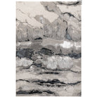 Aurora Quartz Metallic Abstract Rug in Silver & Grey - Furniture Network