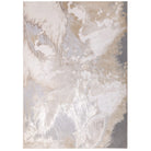 Aurora Etch Metallic Abstract Rug in Grey & Beige - Furniture Network