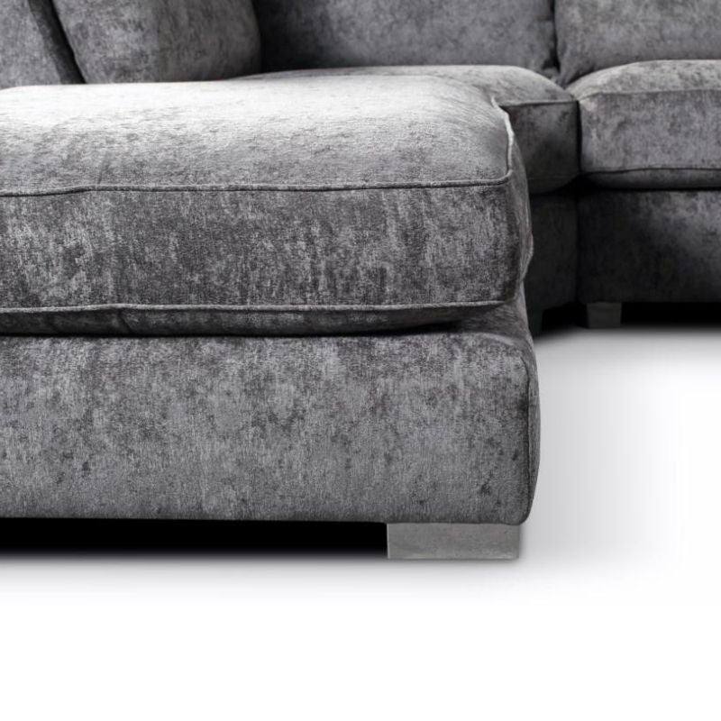 Bishop U-shape Sofa Full Back Grey - Furniture Network