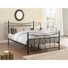 Emily Cream or Black Metal Bed - Single, Queen, Double - Furniture Network