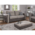 Glimmer Corner Sofa, Sofa Set, 3&2 Seaters in Grey Fabric - Bespoke - Furniture Network