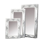 Roma Bevel Mirror in Silver Ornate Design - Small, Medium, Large - Furniture Network