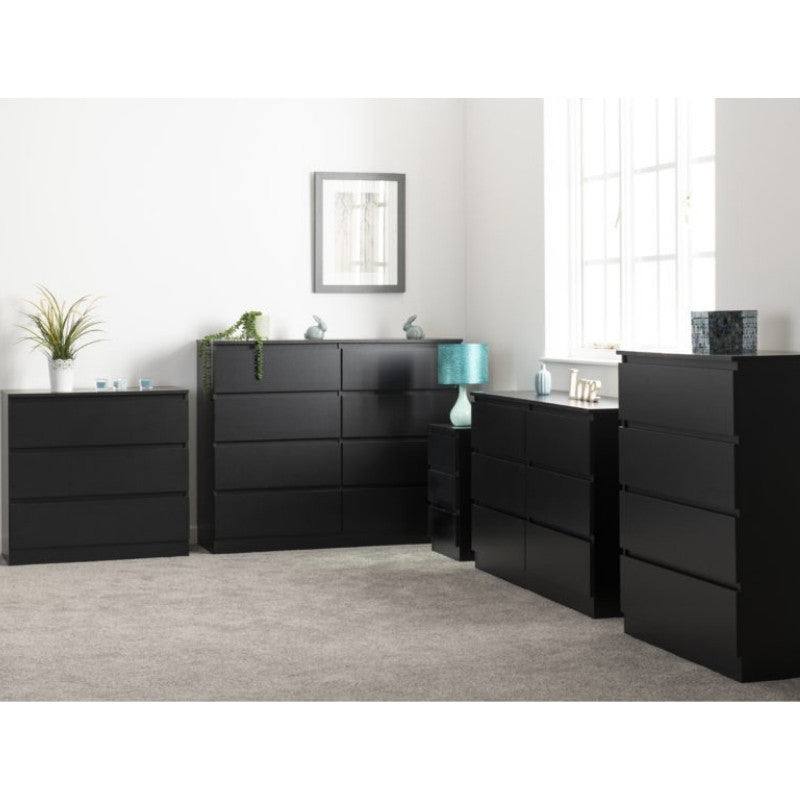 Malvern 8 Drawer Chest (White, Black, Brown, Grey) - Furniture Network