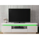 Polaris Large LED TV Unit in White - Furniture Network