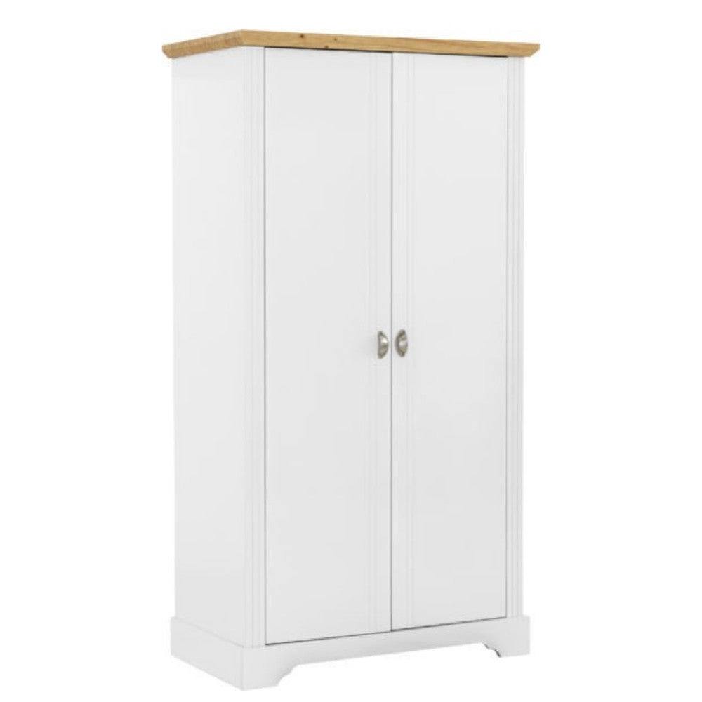 Toledo 2 Door Wardrobe in White or Black - Furniture Network